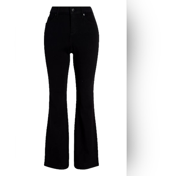 Express Curvy Mid Rise Black Jeans - Picture 5 of 6